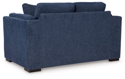 Evansley Loveseat - Blue Stationary Loveseat modern furniture Contempo Furniture
