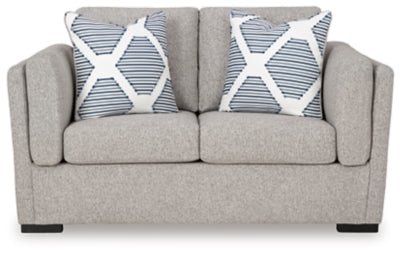 Evansley Loveseat - Gray Stationary Loveseat modern furniture Contempo Furniture