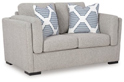Evansley Loveseat - Gray Stationary Loveseat modern furniture Contempo Furniture