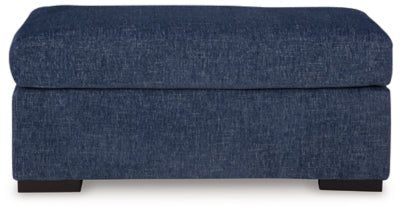 Evansley Ottoman - Blue Upholstered Ottoman modern furniture Contempo Furniture
