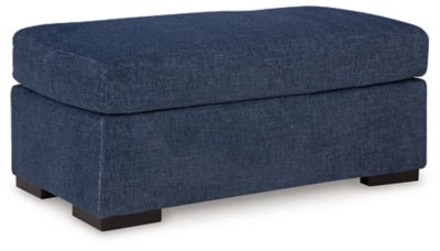 Evansley Ottoman - Blue Upholstered Ottoman modern furniture Contempo Furniture