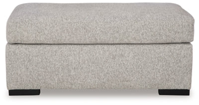 Evansley Ottoman - Gray Upholstered Ottoman modern furniture Contempo Furniture