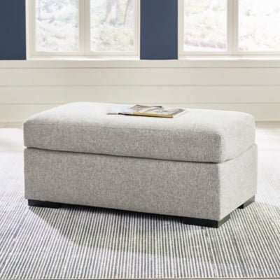 Evansley Ottoman - Gray Upholstered Ottoman modern furniture Contempo Furniture