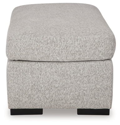 Evansley Ottoman - Gray Upholstered Ottoman modern furniture Contempo Furniture