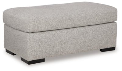 Evansley Ottoman - Gray Upholstered Ottoman modern furniture Contempo Furniture