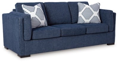 Evansley Sofa - Blue Stationary Sofa modern furniture Contempo Furniture