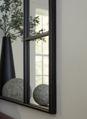 Evengton Accent Mirror - Black Accent Mirror modern furniture Contempo Furniture