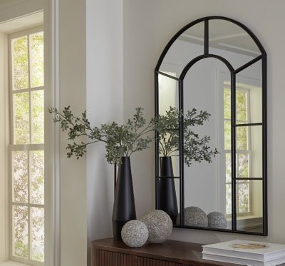 Evengton Accent Mirror - Black Accent Mirror modern furniture Contempo Furniture