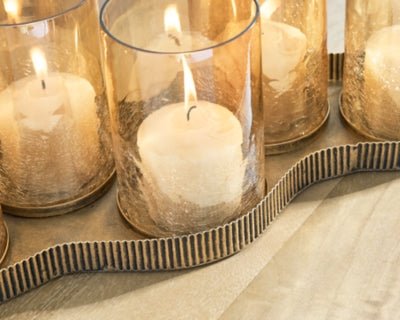 Evereton Candle Holder - Gold Candle &amp; Holder modern furniture Contempo Furniture