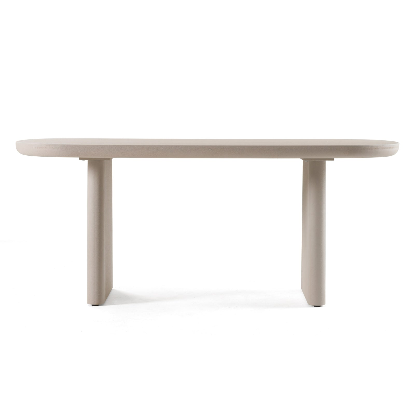 Evermore - Modern Grey Faux Cement Oval Dining Table