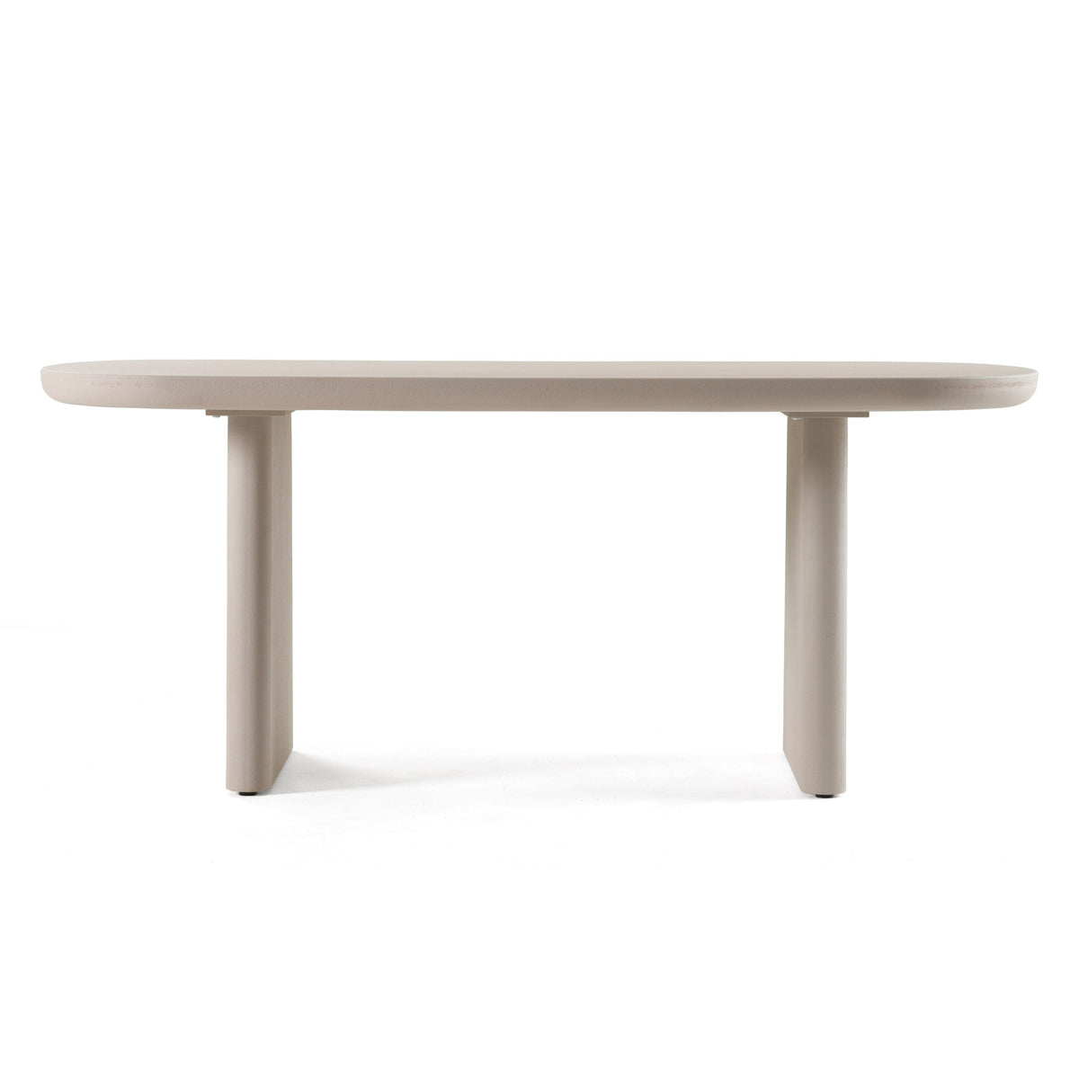 Evermore - Modern Grey Faux Cement Oval Dining Table