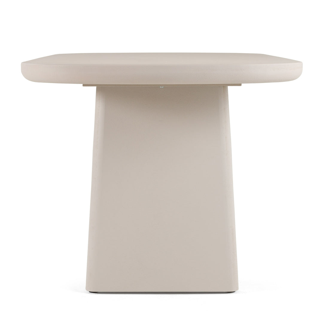 Evermore - Modern Grey Faux Cement Oval Dining Table