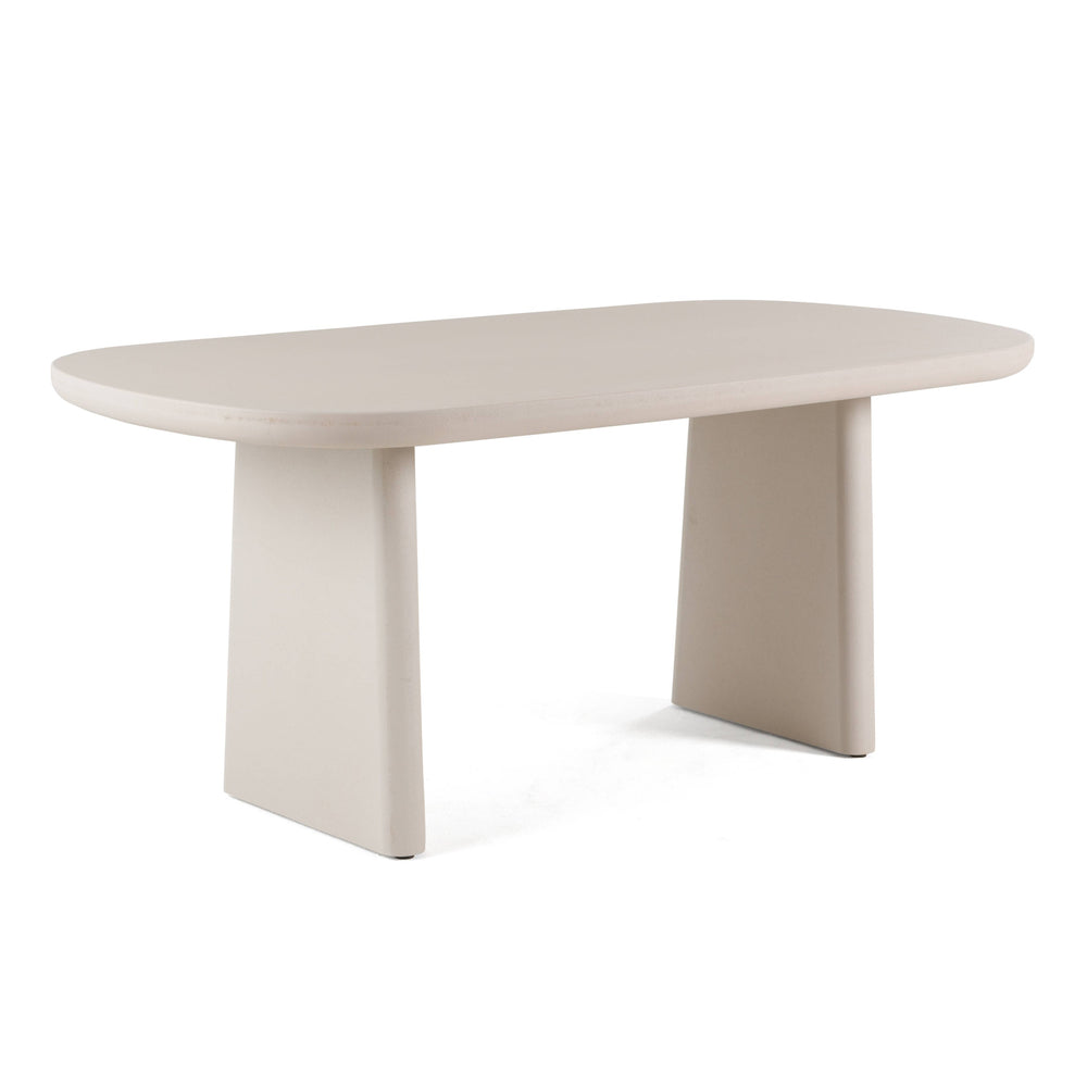 Evermore Modern Grey Faux Cement Coffee Table - View 2