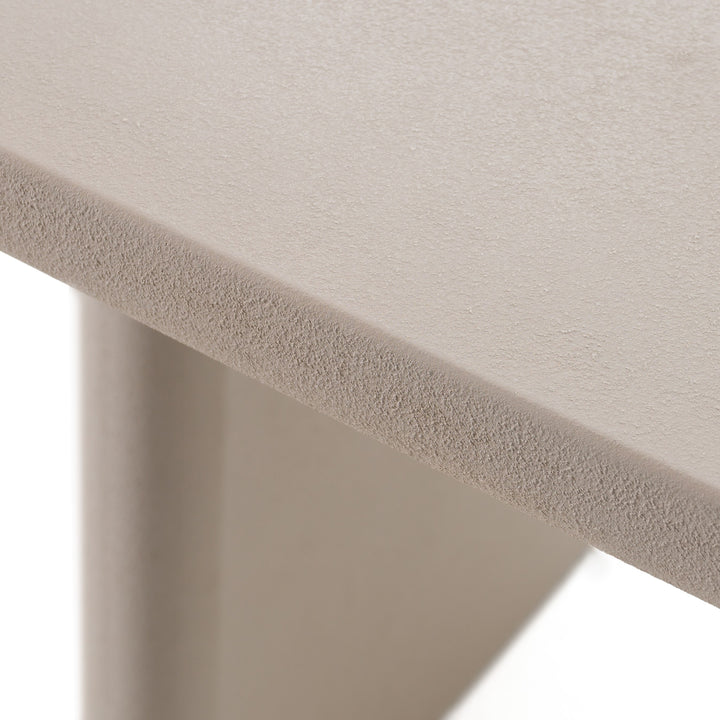 Evermore - Modern Grey Faux Cement Oval Dining Table