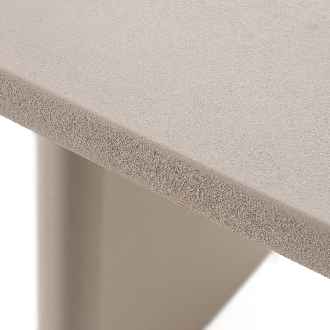 Evermore - Modern Grey Faux Cement Oval Dining Table