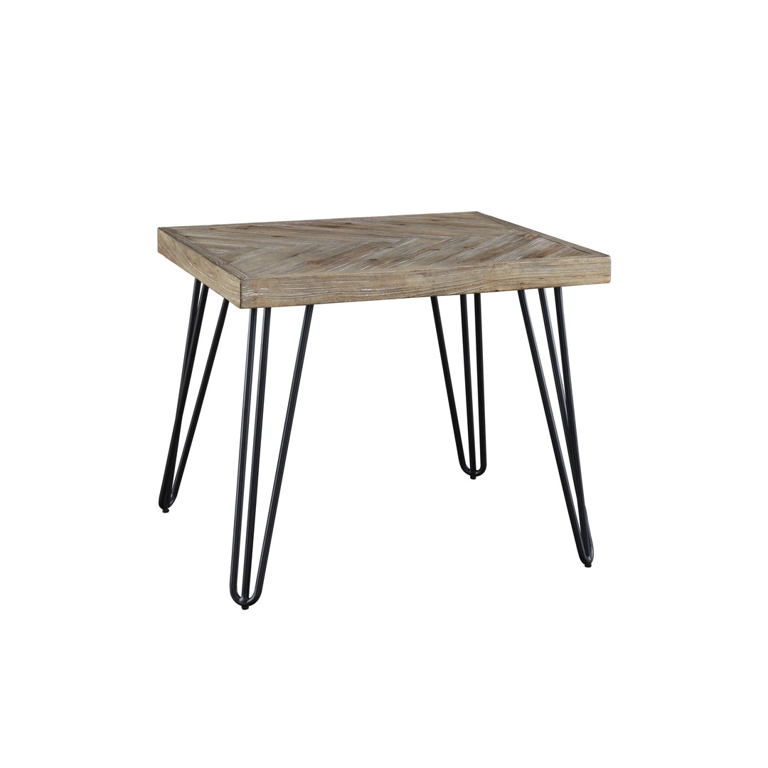 Everson Solid Fir End Table in Sand Dollar End Table modern furniture Contempo Furniture