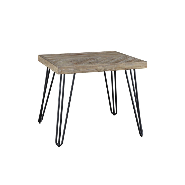 Everson Solid Fir End Table in Sand Dollar End Table modern furniture Contempo Furniture