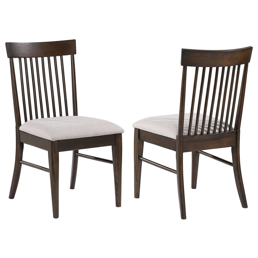 Everton - Wood Dining Side Chair (Set of 2) - Dark Walnut Chair Set modern furniture Contempo Furniture