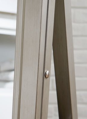 Evesen Floor Standing Mirror with Storage - Gold Floor Mirror modern furniture Contempo Furniture