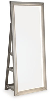 Evesen Floor Standing Mirror with Storage - Gold Floor Mirror modern furniture Contempo Furniture