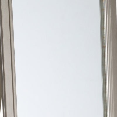Evesen Floor Standing Mirror with Storage - Gold Floor Mirror modern furniture Contempo Furniture