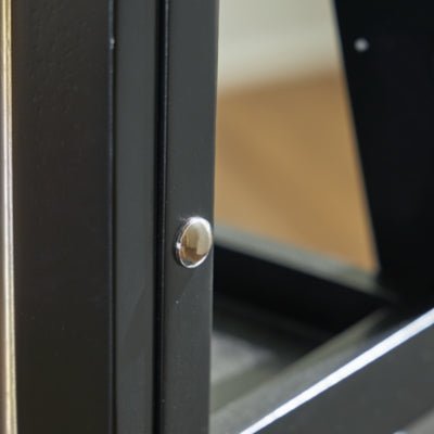 Evesen Floor Standing Mirror/Storage - Black Floor Mirror modern furniture Contempo Furniture
