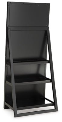 Evesen Floor Standing Mirror/Storage - Black Floor Mirror modern furniture Contempo Furniture