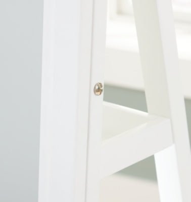 Evesen Floor Standing Mirror/Storage - White Floor Mirror modern furniture Contempo Furniture