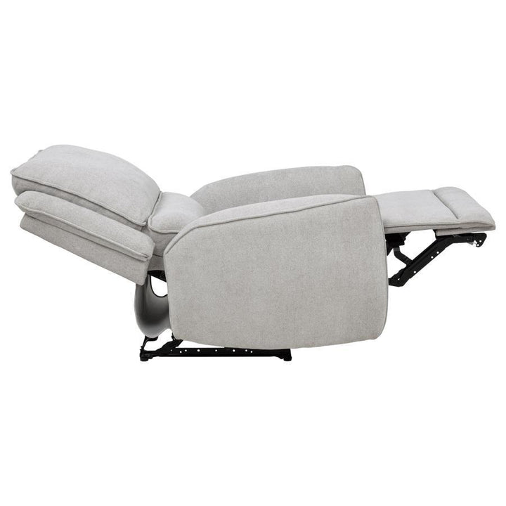 Sylmar - Chenille Upholstered Power Recliner - Dove Gray