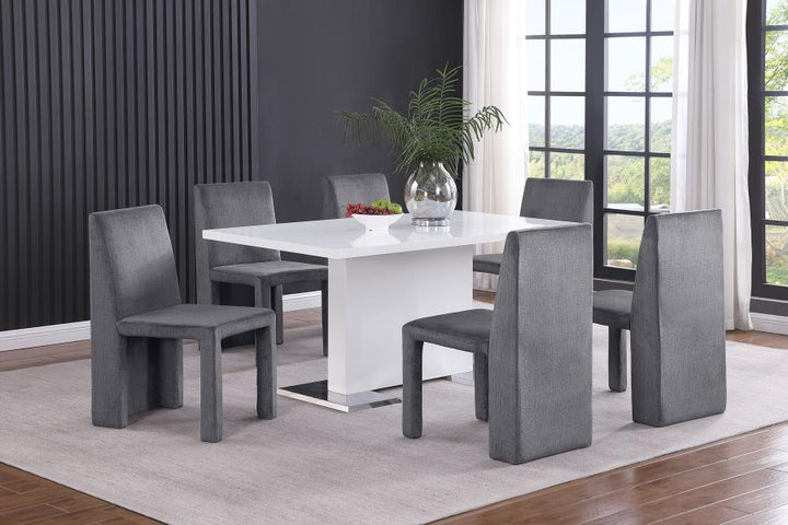 Tordera - Velvet Upholstered Dining Side Chair  - Gray