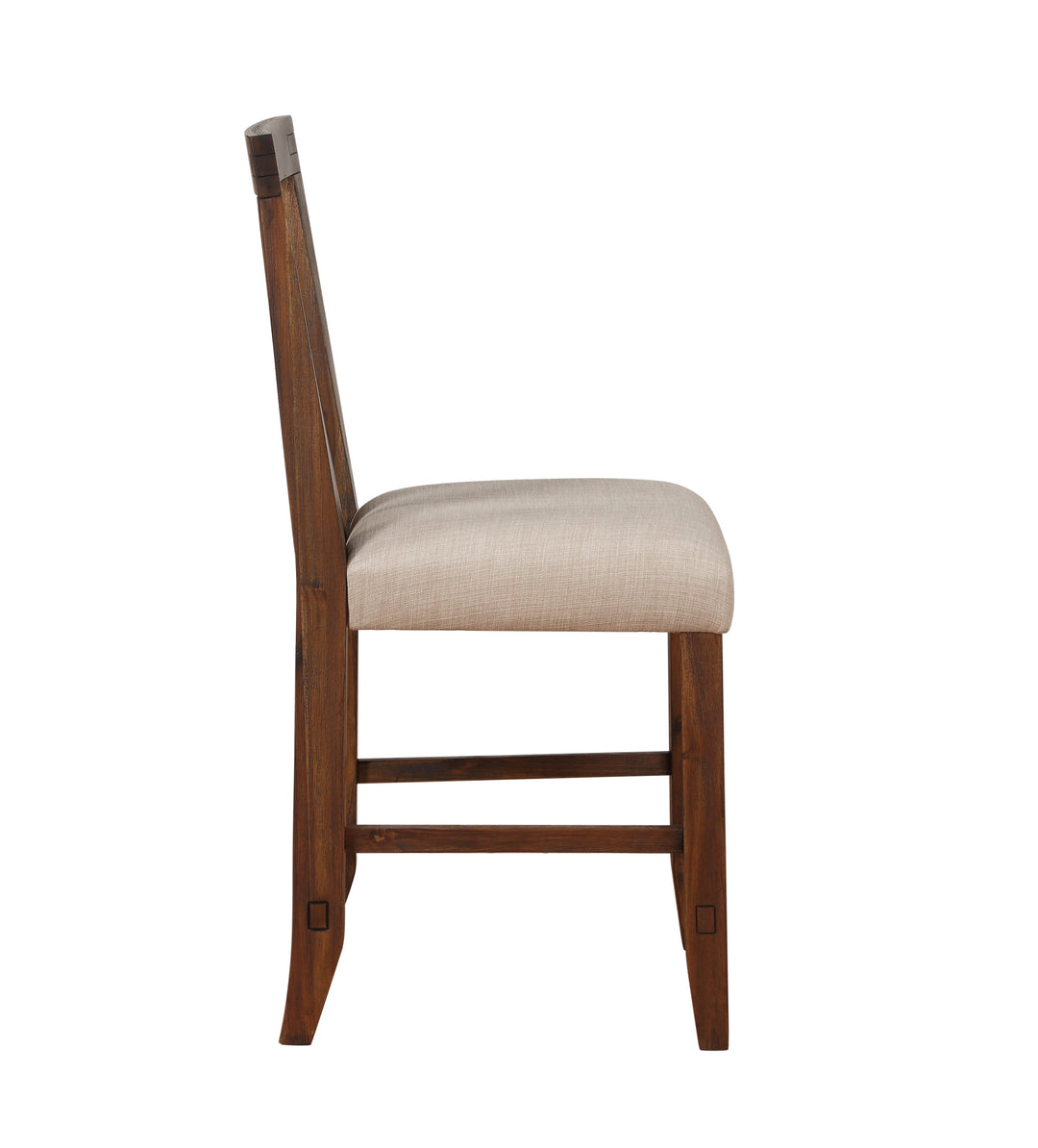 Modus Furniture 3F4170 Meadow Solid Wood Upholstered Kitchen Counter Stool In Brick Brown