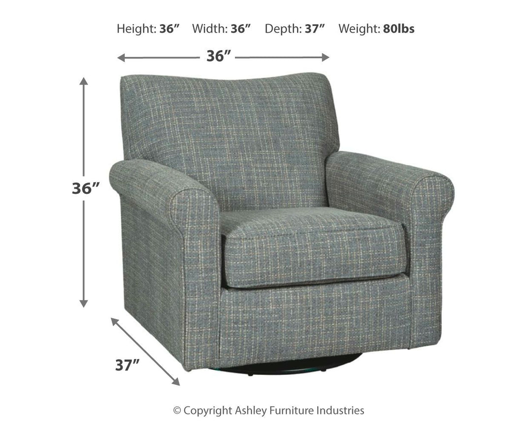 Renley - Swivel Glider Accent Chair - Ash