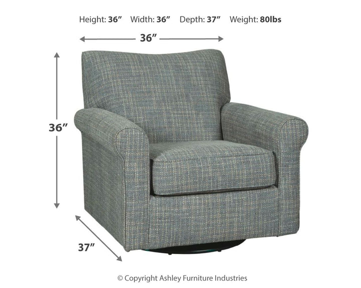 Renley - Swivel Glider Accent Chair - Ash