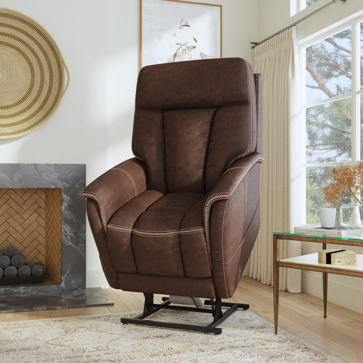 Flexsteel 1913-55PH-68870 Atlas  Power Lift Recliner With Power Headrest & Lumbar  Walnut