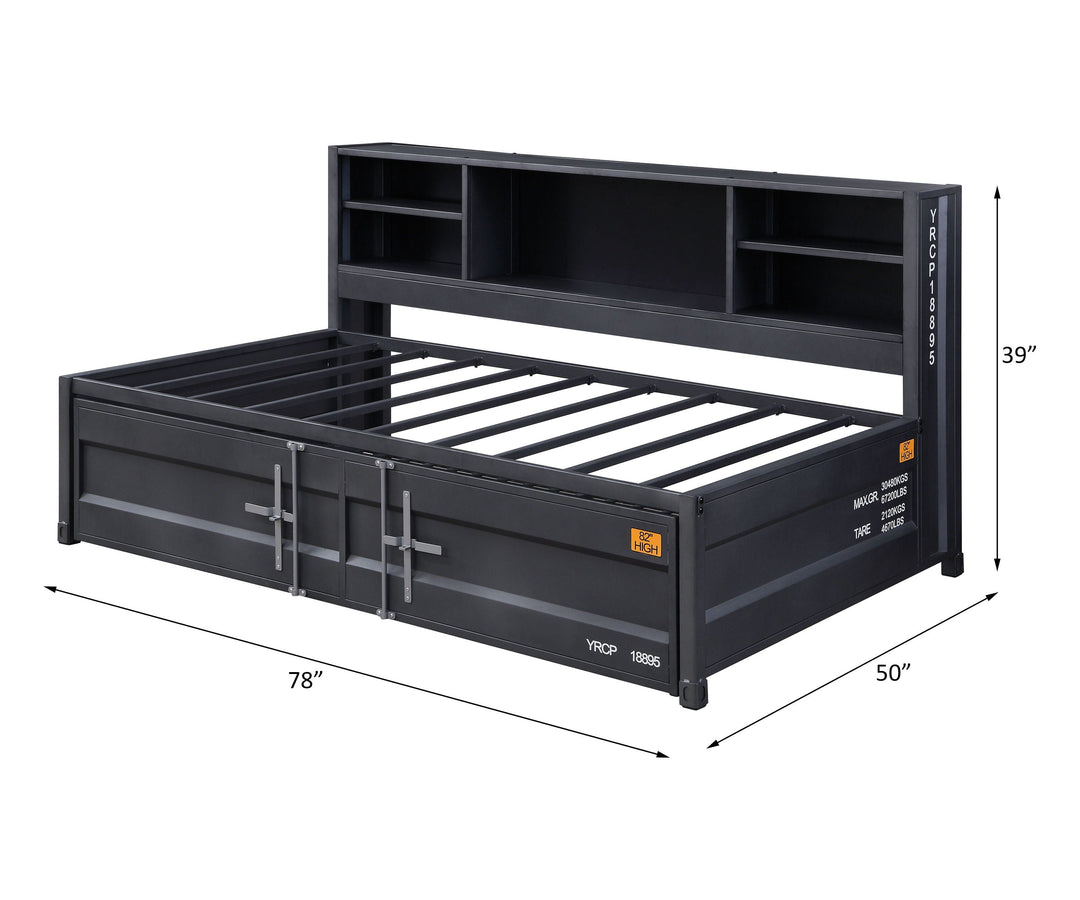 Cargo - Twin Daybed With Trundle & Storage - Gunmetal