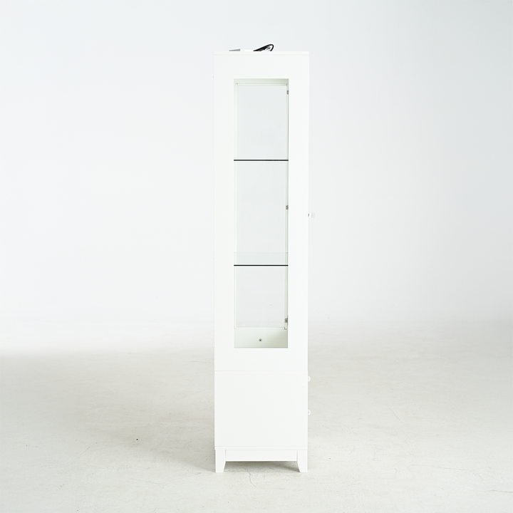 modern-upholstered-glass-display-cabinet-with-adjustable-led-light-in-white