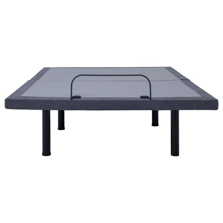 Negan - Twin Extra Long Adjustable Bed Base - Gray And Black