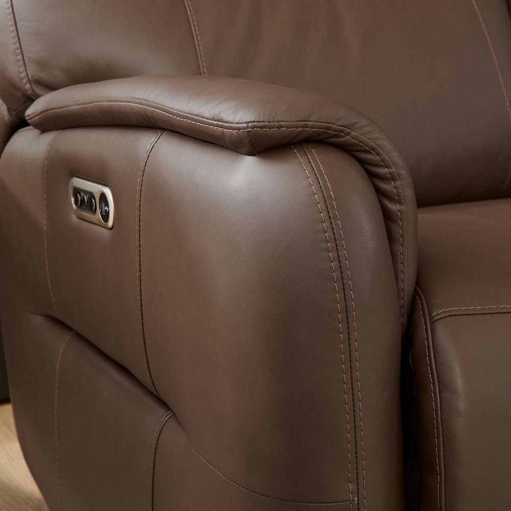 Wilson Power Reclining Loveseat With Console And Power Headrests Café
