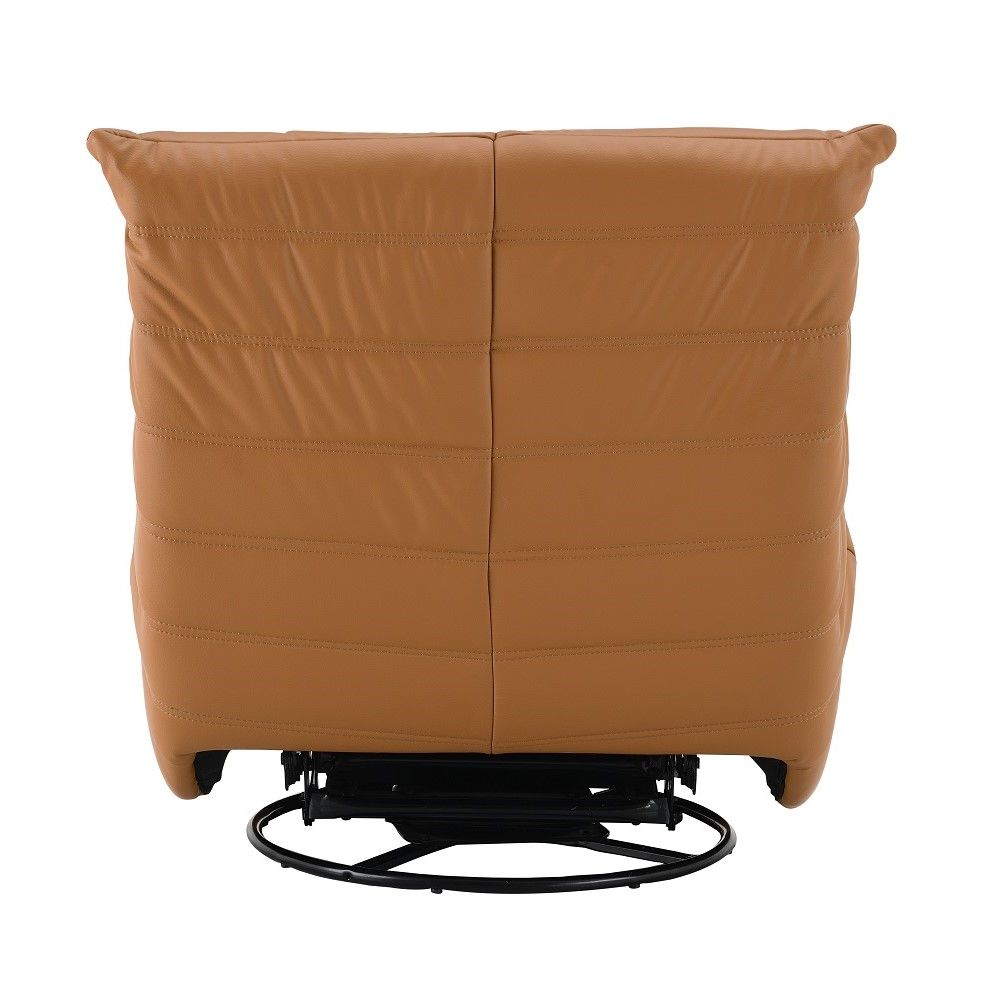 talmon-recliner-with-swivel-orange-synthetic-leather
