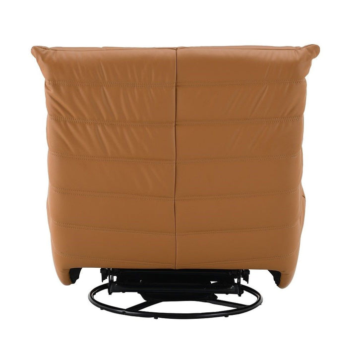 talmon-recliner-with-swivel-orange-synthetic-leather