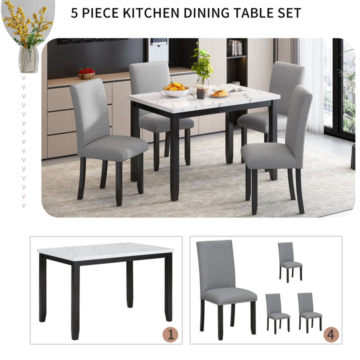 5-piece-modern-marble-dining-table-set-with-upholstered-chairs-white-light-gray-black
