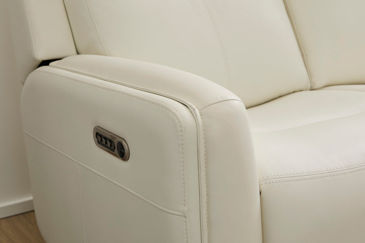 Flexsteel 1158-63GL-32611 Alister  Power Gliding Sofa With Power Headrests & Lumbar  Porcelain