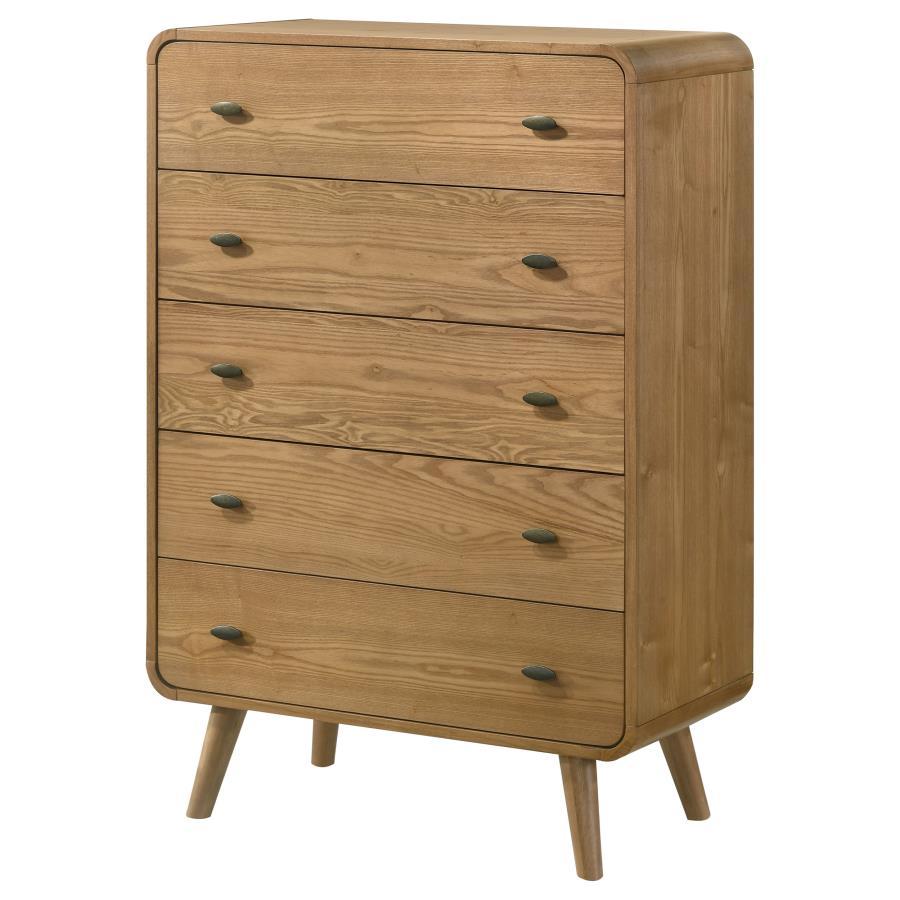 Robyn - 5-Drawer Bedroom Chest Of Drawers - Light Ash