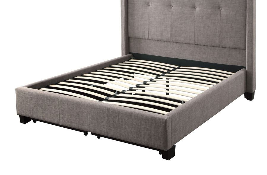 Modus Furniture 3Zh3D57 Madeleine Wingback Upholstered Platform Storage Bed