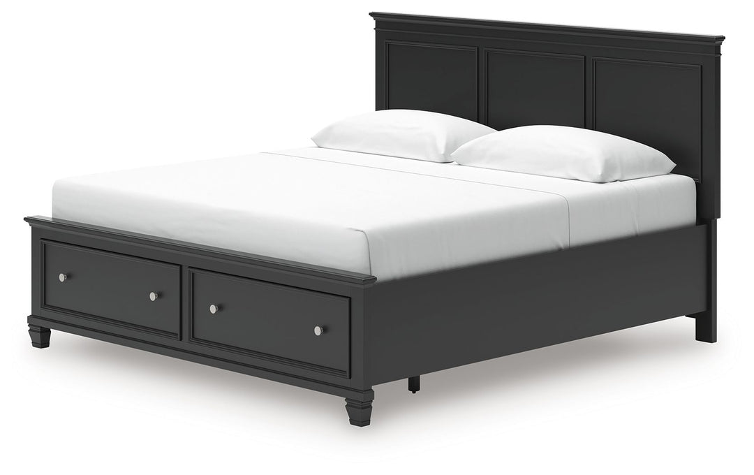 Lanolee - King Panel Storage Bed - Black by Ashley Furniture product image