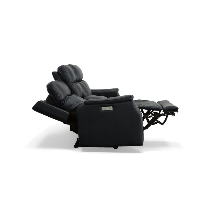 Easton Power Reclining Loveseat With Console, Power Headrests &amp; Lumbar Ocean