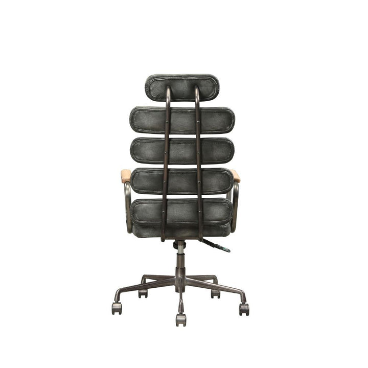 Calan - Office Chair - Vintage Black Top Grain Leather