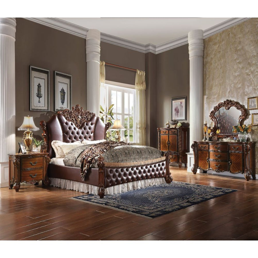 ACME Furniture Vendome II Queen Bed PU & Cherry
