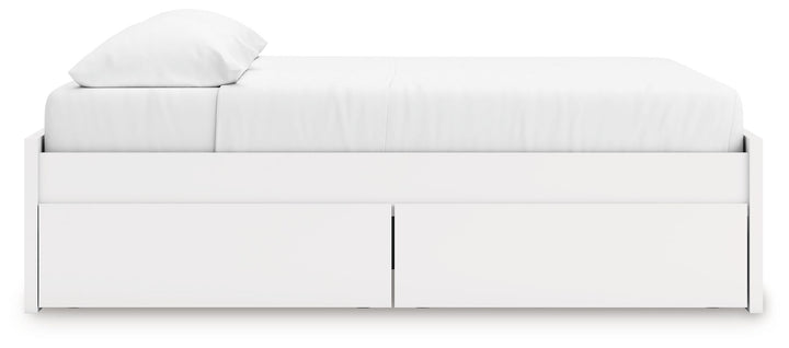 Onita - King Platform Bed With 1 Side Storage - White by Ashley Furniture product image