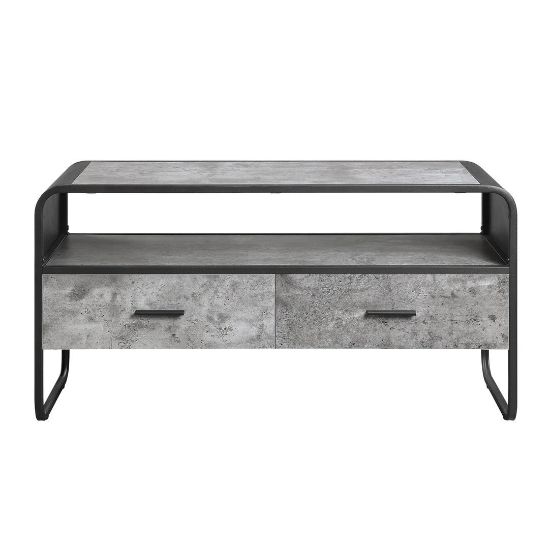 Raziela - TV Stand - Concrete Gray / Black